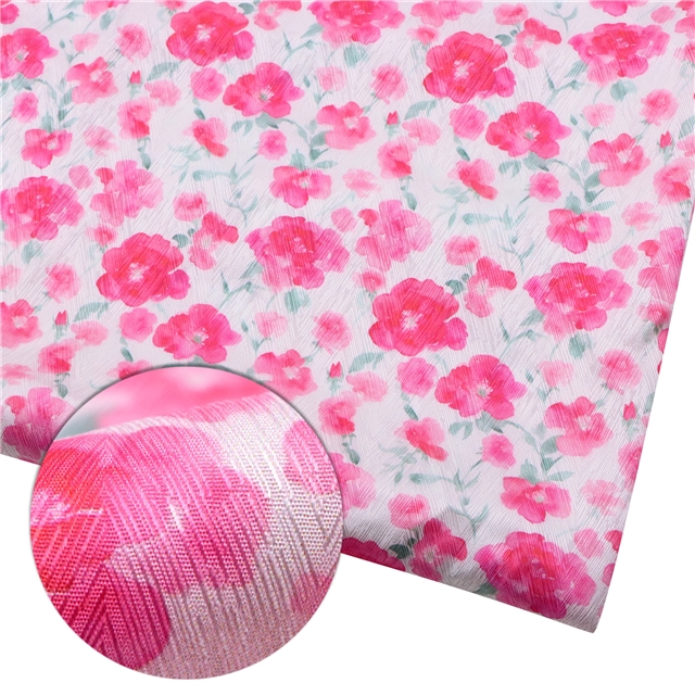 flower herringbone pattern twill 100％ polyester fabric