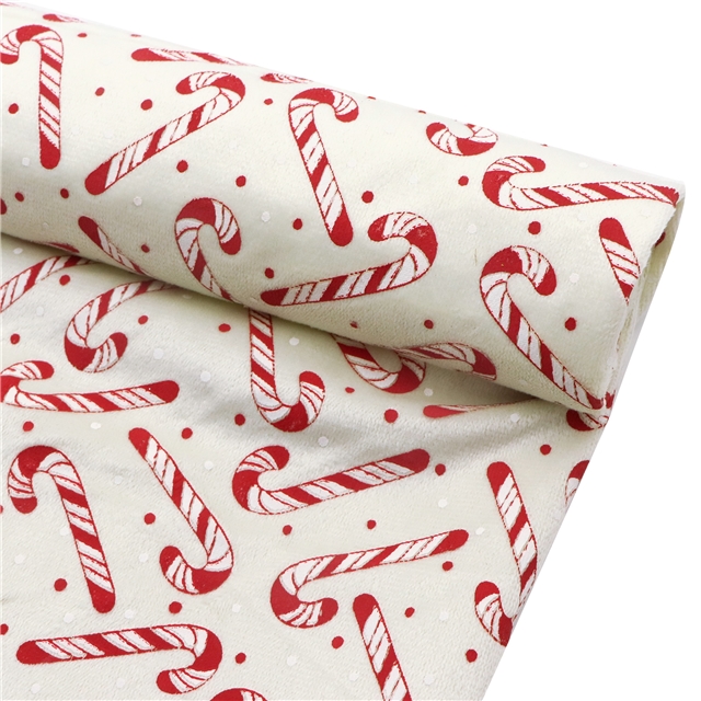 offset printing christmas crutches short plush fabric