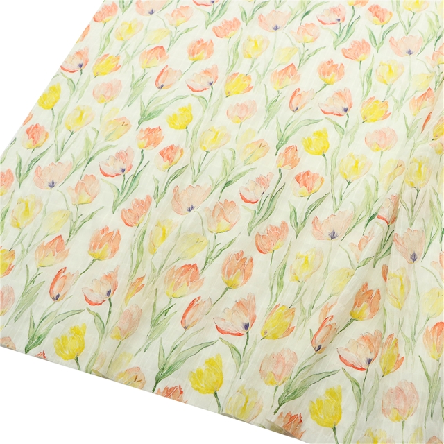 tulip wrinkles plaid chiffon fabric 3#,50*140cm(19.7*55.1