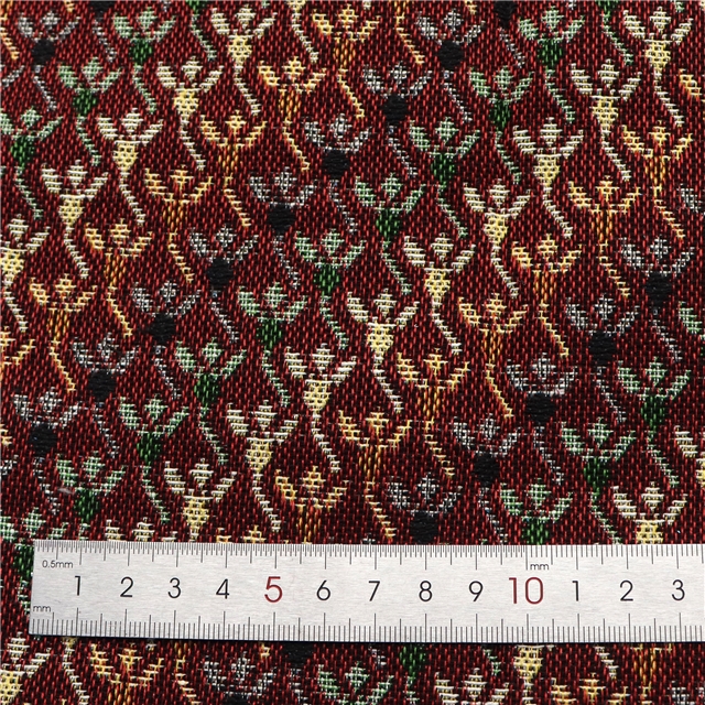 ethnic style geometric patterned jacquard fabric