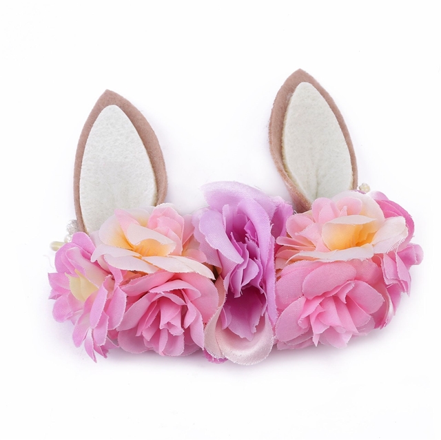 fabric christmas antlers ears baby nylon headband