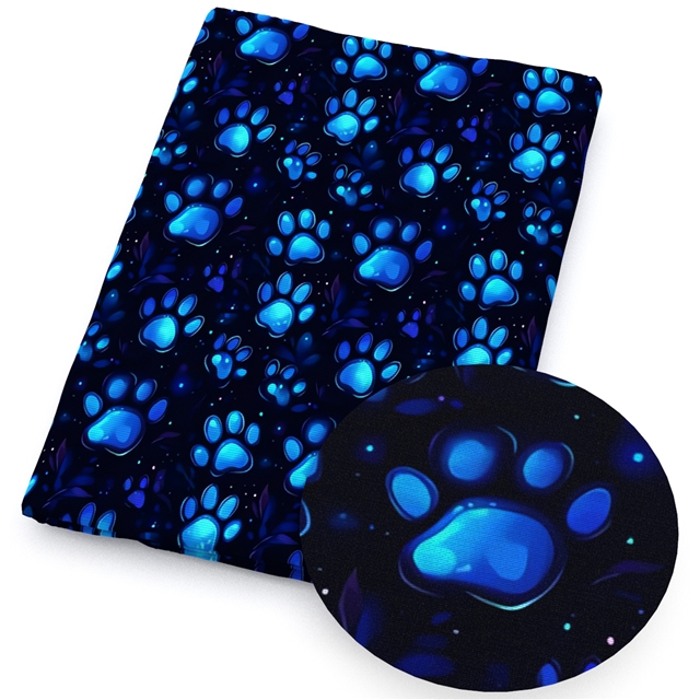 polyester cotton footprint series polyester cotton fabric set (4 pcs/set)