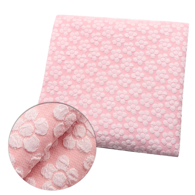 3d flower relief bubble jacquard fabric 6#pink,50*145cm(19.7*57.1