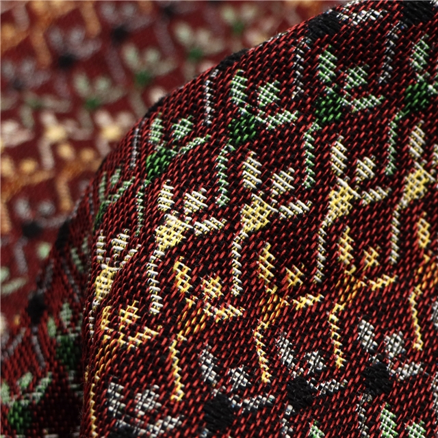 ethnic style geometric patterned jacquard fabric