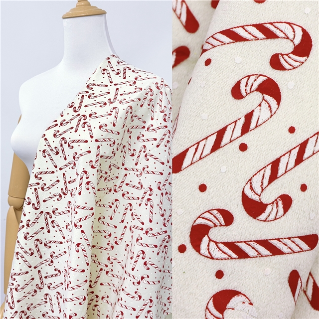 offset printing christmas crutches short plush fabric