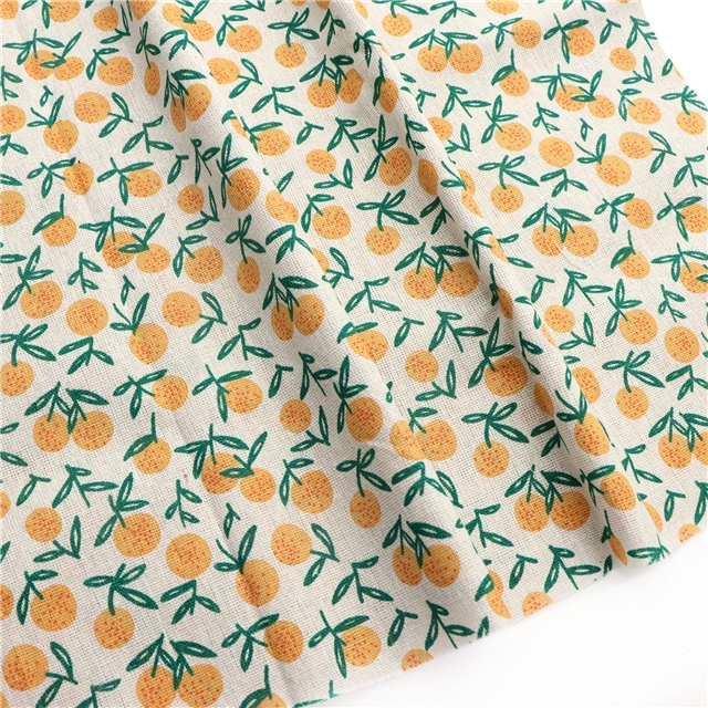 small fresh printed linen fabric 2#,50*150cm(19.7*59.1