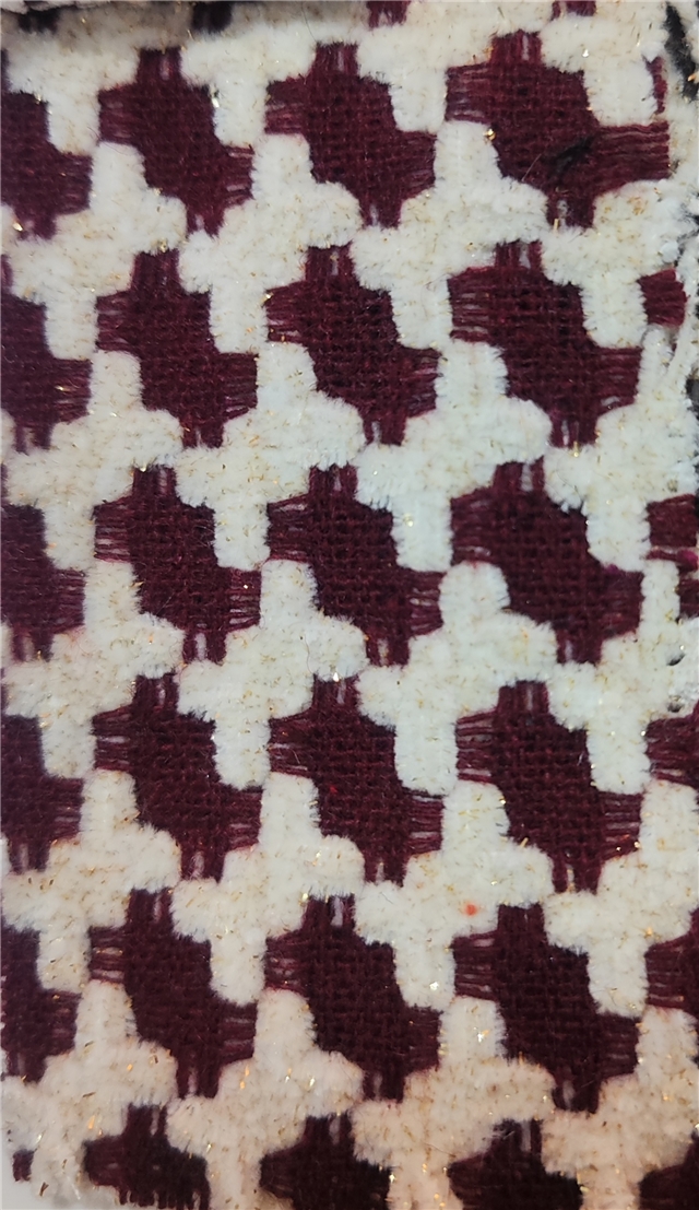 golden silk chiffon woven houndstooth small fragrant fabric