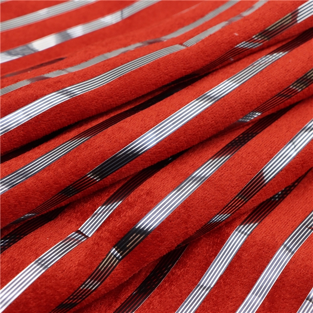 silver stripe velvet fabric