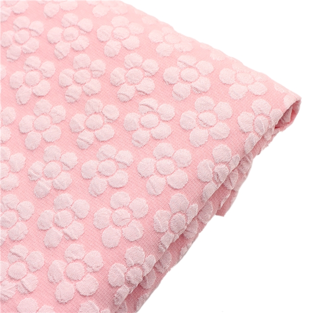 3d flower relief bubble jacquard fabric 6#pink,50*145cm(19.7*57.1