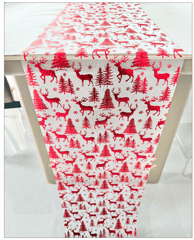 hot stamping christmas deer organza mesh roll
