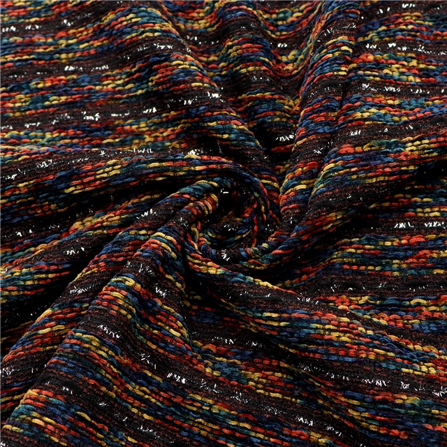 bright silk color woolen woven small fragrant fabric 2#,50*145cm(19.7*57.1