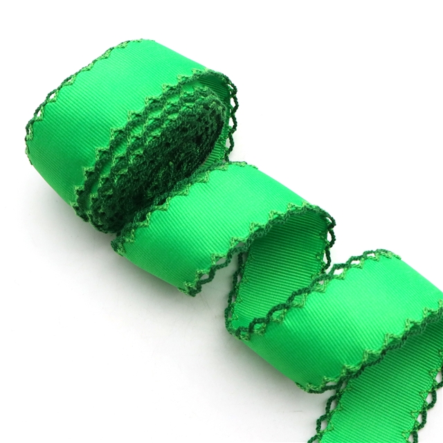 grosgrain green series grosgrain double layer two-color hook ribbon