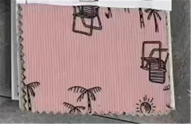 coconut tree chair print corduroy fabric