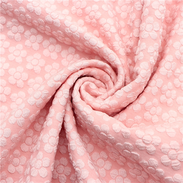 3d flower relief bubble jacquard fabric