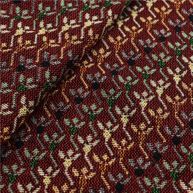 ethnic style geometric patterned jacquard fabric