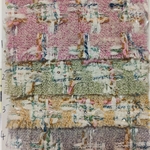 sequins golden thread woolen woven plaid small fragrant fabric