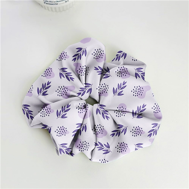 polyester cotton purple flowers leaves series polyester cotton fabric set (4 pcs/set)