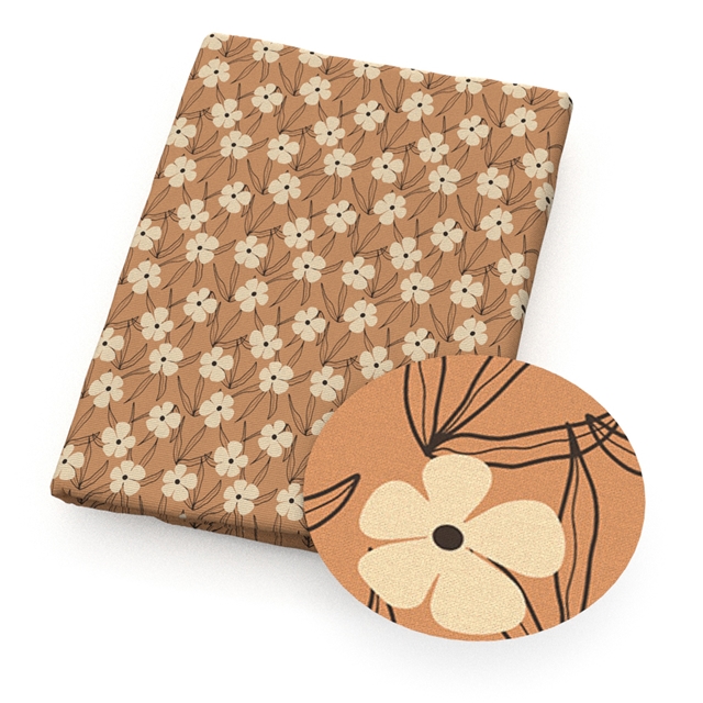 polyester cotton flower series polyester cotton fabric set (4 pcs/set)