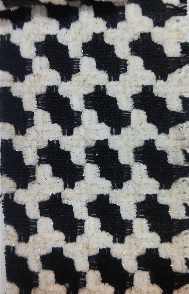 golden silk chiffon woven houndstooth small fragrant fabric
