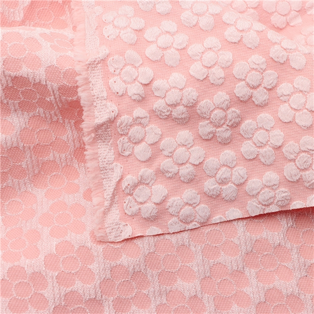3d flower relief bubble jacquard fabric