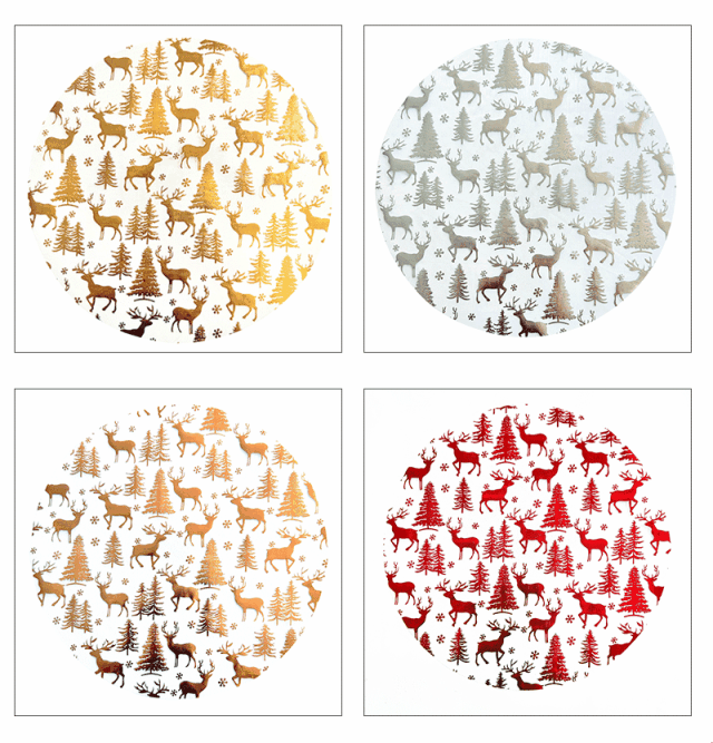 hot stamping christmas deer organza mesh roll