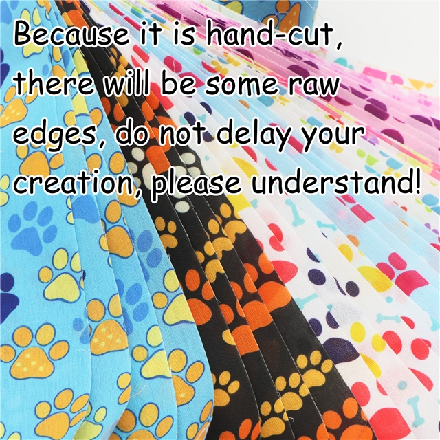 polyester cotton footprint series sliced fabric set roll (9 styles/roll,each style 4 strip,each size:6.5*50cm(2.6*19.7