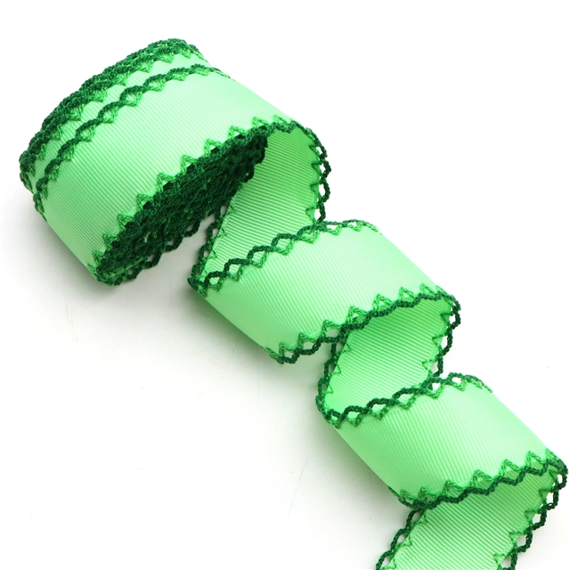 grosgrain green series grosgrain double layer two-color hook ribbon