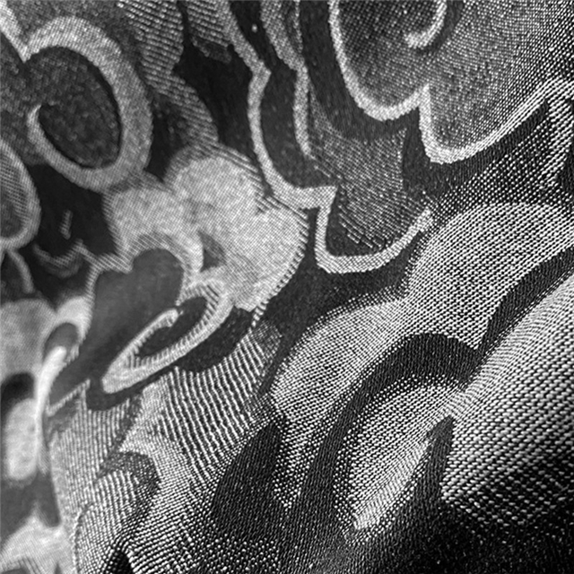 70% cotton and 30% polyester auspicious cloud jacquard denim fabric