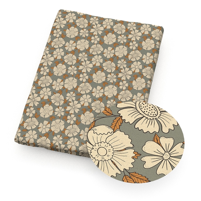 polyester cotton flower series polyester cotton fabric set (4 pcs/set)