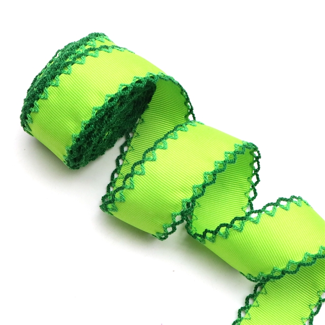grosgrain green series grosgrain double layer two-color hook ribbon