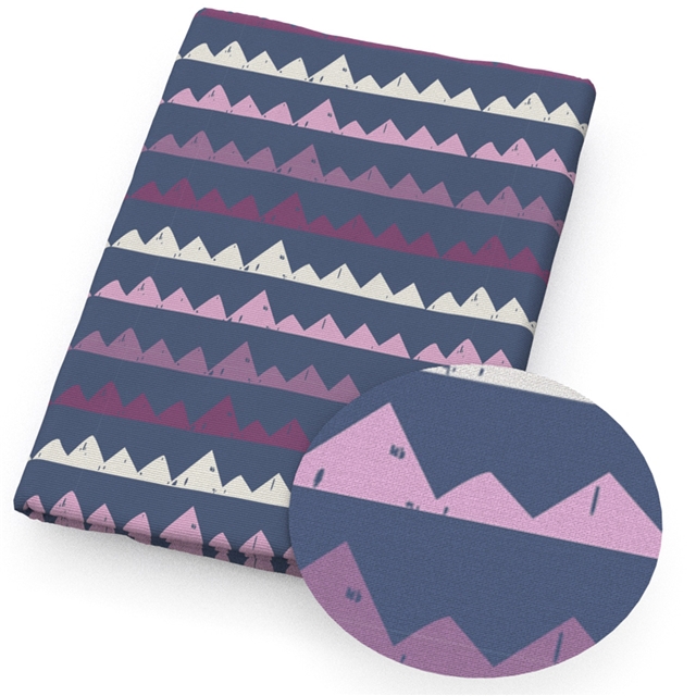 polyester cotton geometric leaf cat series polyester cotton fabric set (4 pcs/set)