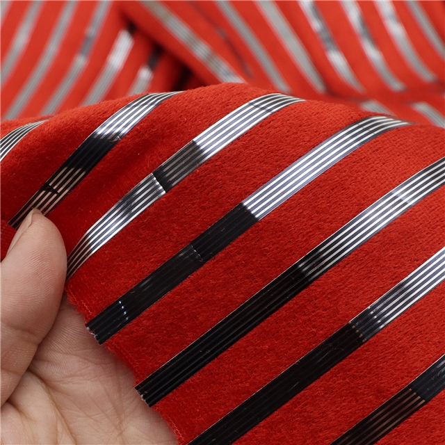 silver stripe velvet fabric