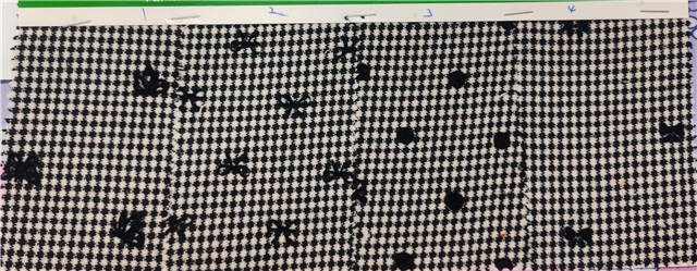 velvet dot bow yarn dyed checkered fabric