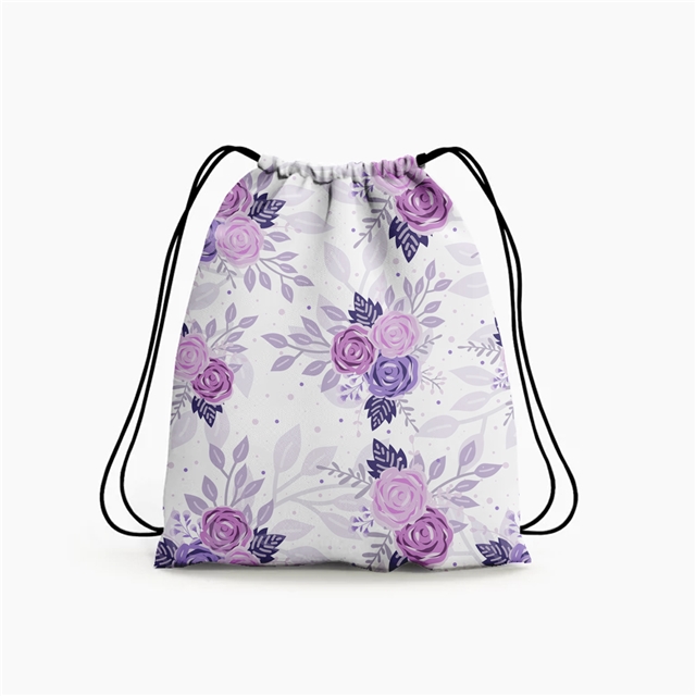 polyester cotton purple flowers leaves series polyester cotton fabric set (4 pcs/set)