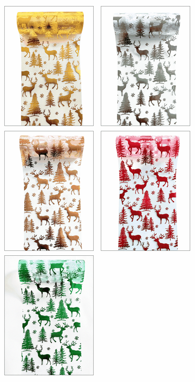 hot stamping christmas deer organza mesh roll