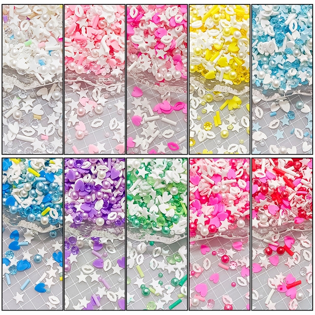 mixed bead heart star soft glue packaging filler