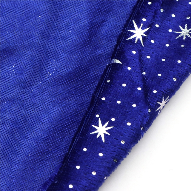 2 ways hot silver star moon velvet fabric