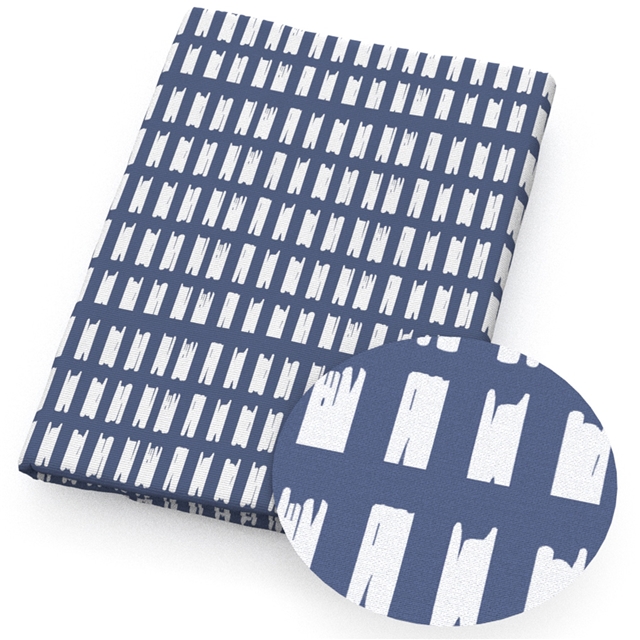polyester cotton geometric leaf cat series polyester cotton fabric set (4 pcs/set)