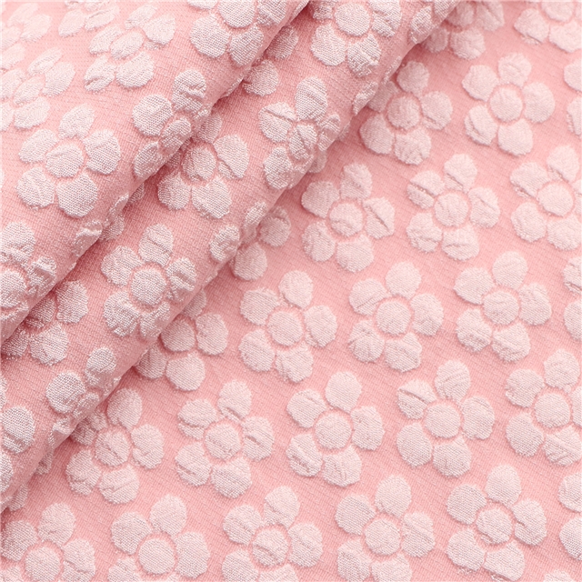 3d flower relief bubble jacquard fabric