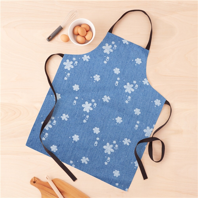 offset printed flower denim fabric 2#blue,50*150cm(19.7*59.1