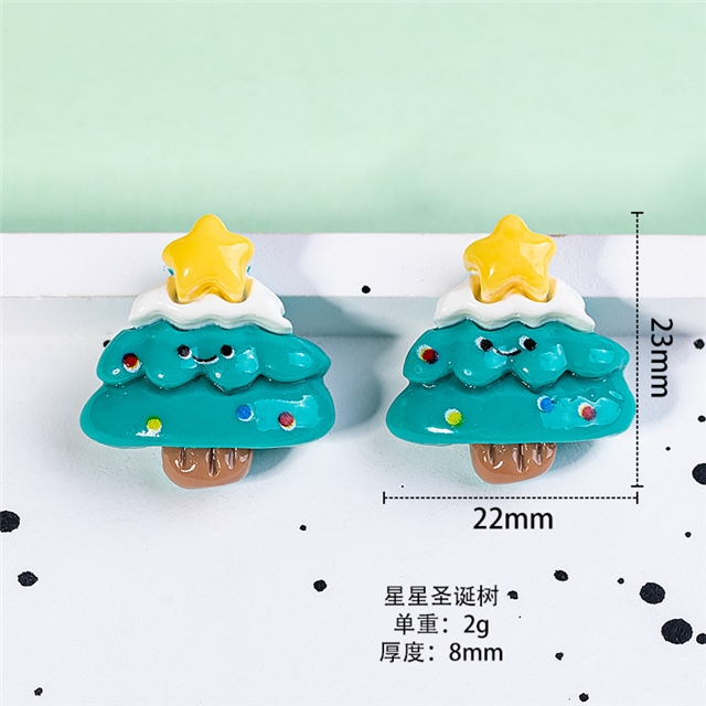 plastic/resin christmas series 3d resin accessories