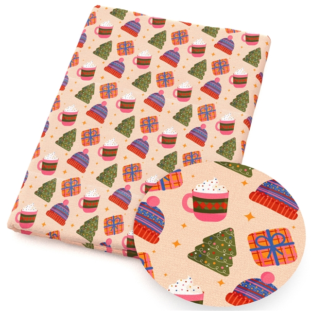 polyester cotton christmas series polyester cotton fabric set (10 pcs/set) polyester cotton fabric,20*20cm(7.9*7.9