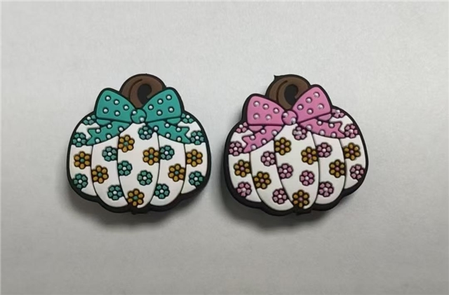 silicone flower bow pumpkin silicone beads