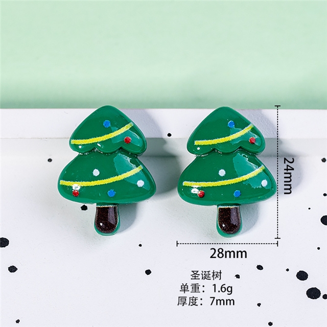 plastic/resin christmas series 3d resin accessories