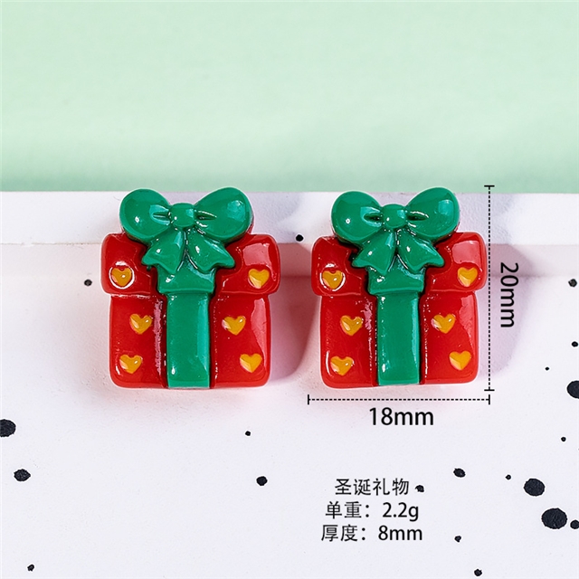 plastic/resin christmas series 3d resin accessories