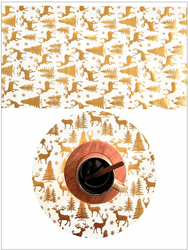 hot stamping christmas deer organza mesh roll