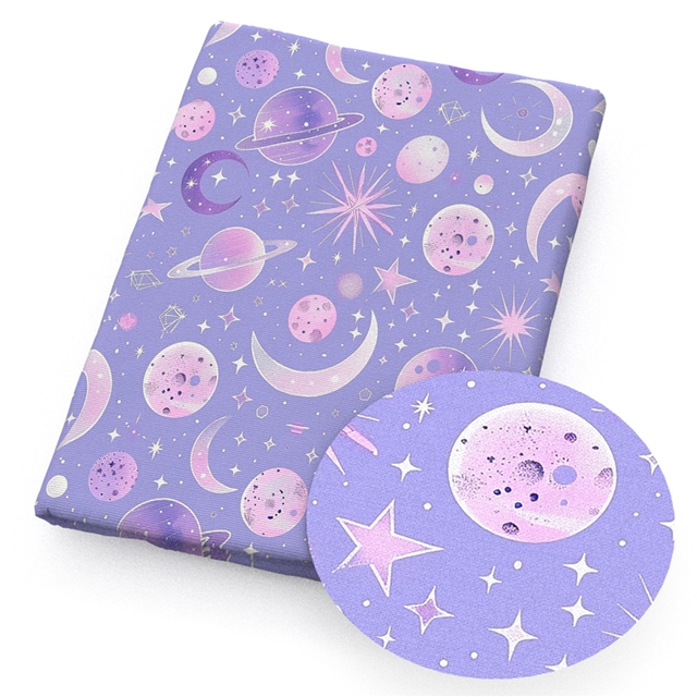 polyester cotton planet series polyester cotton fabric set (6 pcs/set)