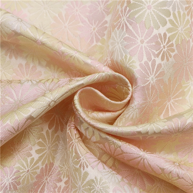 chinese style daisy jacquard fabric