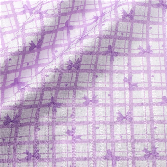 checkered heart bow polyester cotton fabric