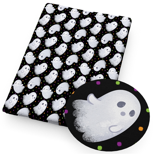 polyester cotton halloween ghost series polyester cotton fabric set (4 pcs/set) polyester cotton fabric,50*45cm(19.7*17.7